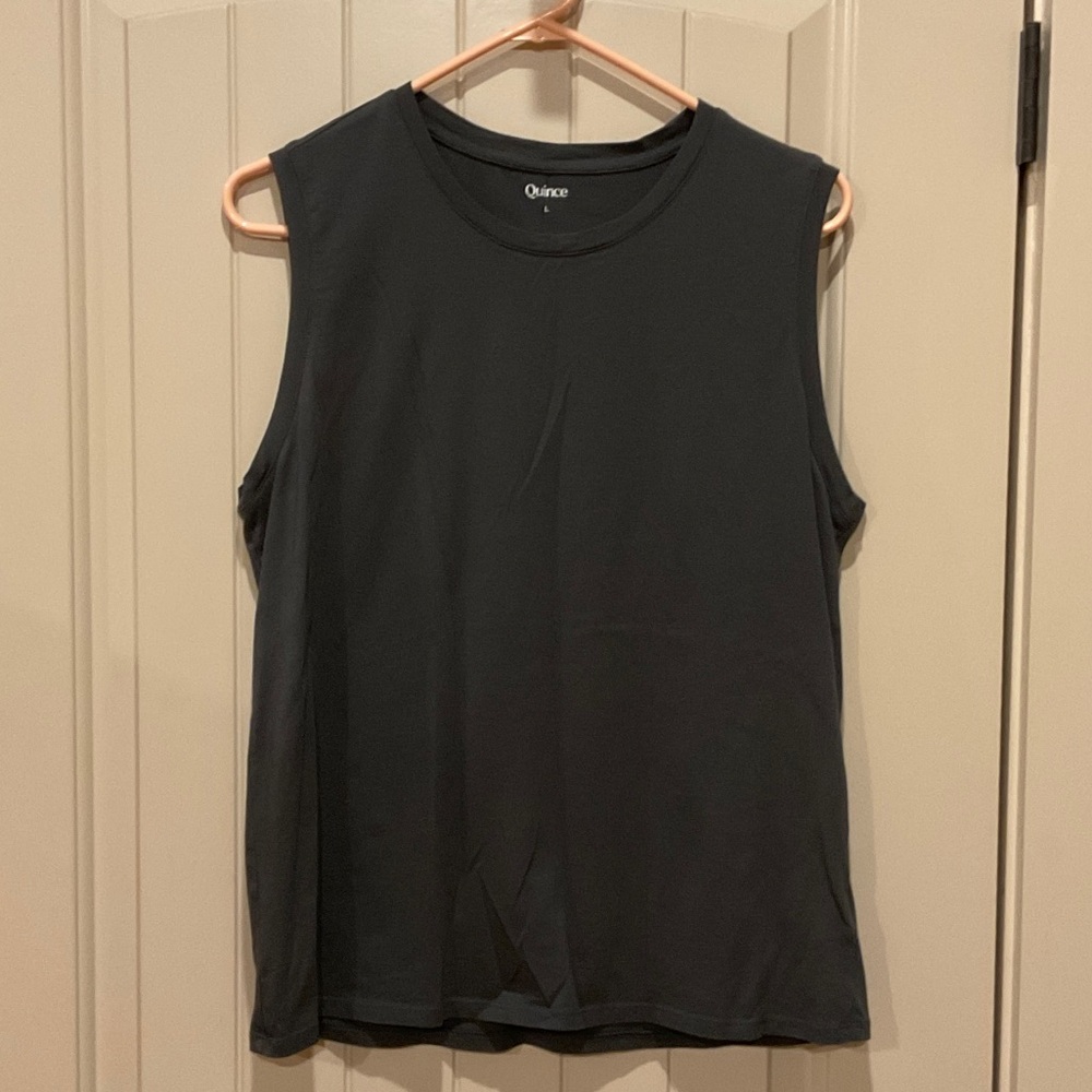 Quince Charcoal Sleeveless Tank Top